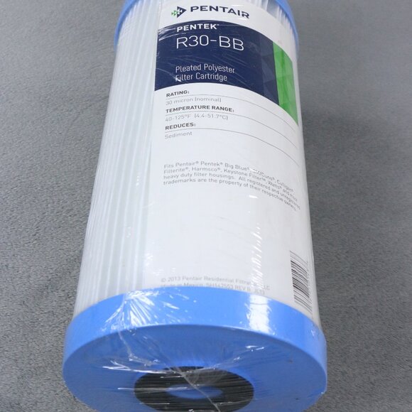 Pentair Pentek R30-BB 30 Micron Pleated Polyester Big Blue Water Filter Cartrid - Picture 1 of 10